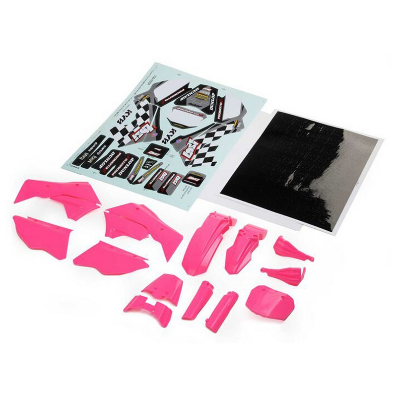Losi Set Pièces plastiques Rose + Stickers Promoto-MX/SM - LOS-2302