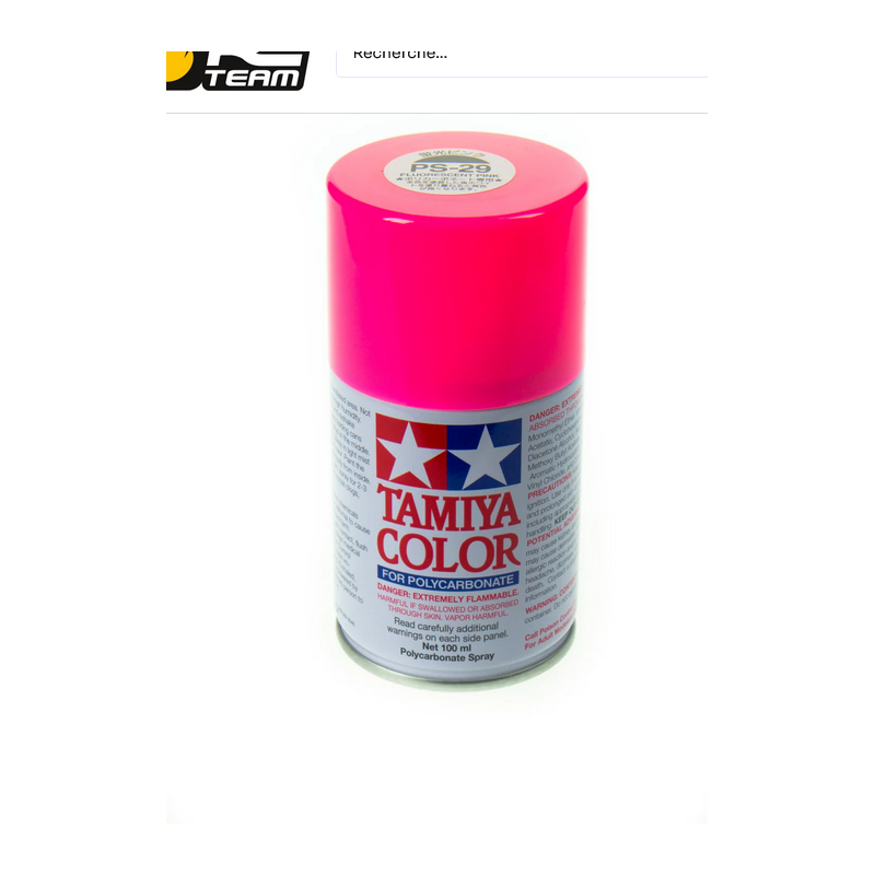 Tamiya Peinture Lexan Rose Fluo PS-29 86029