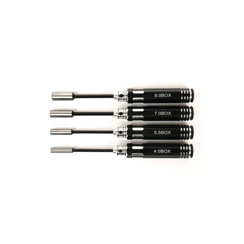 Set de 4 tournevis à douille de 4mm / 5.5mm / 7mm /8mm.