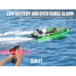 Volantex RC Arrobolt Lumen S Brushless 35+MPH Full Proportional Boat - 797-6 RTR - green