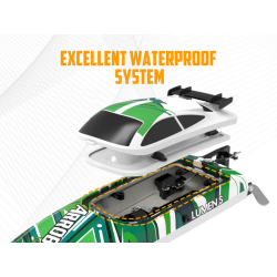 Volantex RC Arrobolt Lumen S Brushless 35+MPH Full Proportional Boat - 797-6 RTR - green