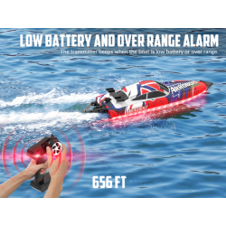 Volantex RC Arrobolt Lumen S Brushless 35+MPH Full Proportional Boat - 797-6 RTR - red