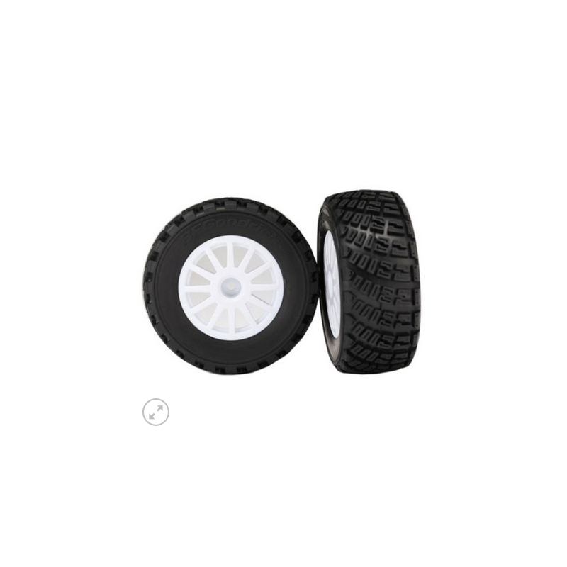ROUES MONTEES COLLEES BF GOODRICH BLANCHES x2