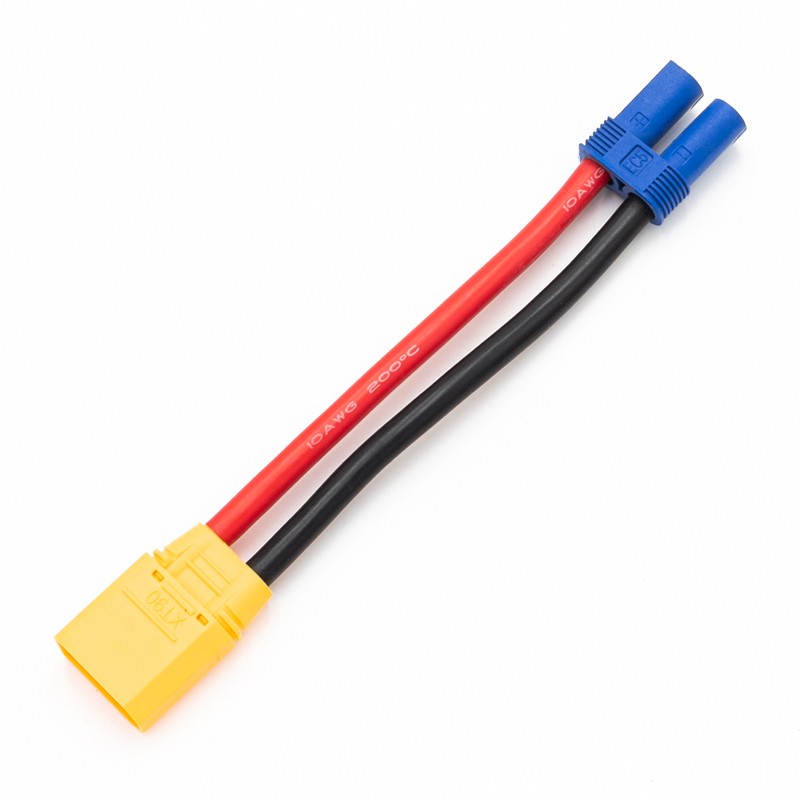 Adaptateur 100 mm XT90 male vers EC5 femelle