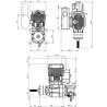 Moteur EPHIL 20cc PRO essence avec démarreur et sortie latérale S074120SP