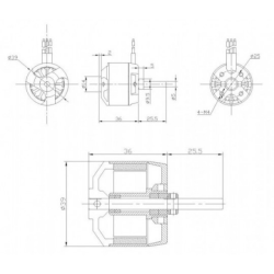 Moteur Brushless Protronik DM2815 Kv1100 120g